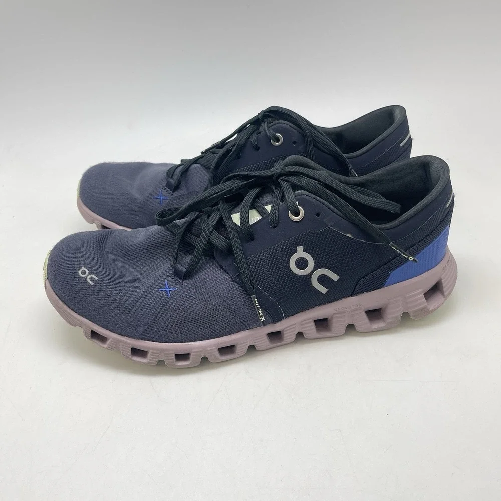 On Cloud X 3 Sneakers Womens 9.5 60.98689 Purple Running Athletic‎ Gym Shoes
